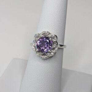 Sterling, Amethyst, & Topaz Ring 6.75